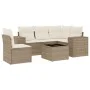 Garden sofa set with cushions 6 pieces beige synthetic rattan by , Garden sets - Ref: Foro24-3222577, Price: 450,70 €, Discou...