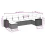 8-teiliges Gartensofa-Set und schwarze synthetische Rattankissen von , Gartensets - Ref: Foro24-3222885, Preis: 482,21 €, Rab...