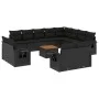 Garden sofa and cushion set 13 pieces black synthetic rattan by , Modular outdoor sofas - Ref: Foro24-3224830, Price: 960,12 ...