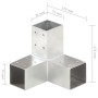 Y-förmige Pfostenverbinder aus verzinktem Metall 71x71 mm von vidaXL, Zaunpfosten - Ref: Foro24-145457, Preis: 27,35 €, Rabat...