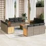 Garden sofa set with cushions 13 pieces gray synthetic rattan by , Garden sets - Ref: Foro24-3259925, Price: 958,85 €, Discou...