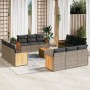 Gartensofa-Set mit Kissen, 13-teilig, graues synthetisches Rattan von , Gartensets - Ref: Foro24-3259925, Preis: 907,88 €, Ra...