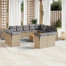 Garden sofa set with cushions 13 pieces beige synthetic rattan by , Garden sets - Ref: Foro24-3223952, Price: 829,65 €, Disco...