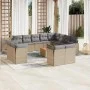 Garden sofa set with cushions 13 pieces beige synthetic rattan by , Garden sets - Ref: Foro24-3223952, Price: 829,65 €, Disco...