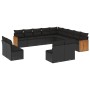 Gartensofa- und Kissenset 13-teilig aus schwarzem synthetischem Rattan von , Gartensets - Ref: Foro24-3260564, Preis: 801,27 ...
