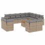 Gartensofa-Set mit Kissen, 13-teilig, beiges synthetisches Rattan von , Gartensets - Ref: Foro24-3223952, Preis: 816,90 €, Ra...