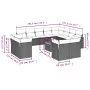 Garden sofa set with cushions 13 pieces beige synthetic rattan by , Garden sets - Ref: Foro24-3223952, Price: 829,65 €, Disco...