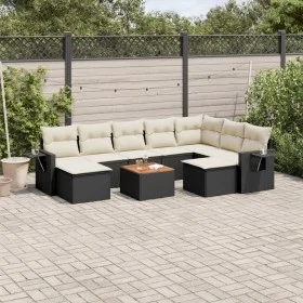 Garden sofa set 10 pieces with black synthetic rattan cushions by , Modular outdoor sofas - Ref: Foro24-3224845, Price: 537,5...