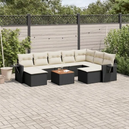 Garden sofa set 10 pieces with black synthetic rattan cushions by , Modular outdoor sofas - Ref: Foro24-3224845, Price: 537,5...