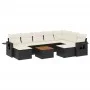 Garden sofa set 10 pieces with black synthetic rattan cushions by , Modular outdoor sofas - Ref: Foro24-3224845, Price: 537,5...
