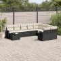 Garden sofa set 10 pieces with black synthetic rattan cushions by , Garden sets - Ref: Foro24-3220655, Price: 553,09 €, Disco...