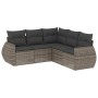 Garden sofa set with cushions 5 pieces gray synthetic rattan by , Garden sets - Ref: Foro24-3221349, Price: 337,09 €, Discoun...