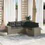 Gartensofa-Set mit Kissen, 5-teilig, graues synthetisches Rattan von , Gartensets - Ref: Foro24-3222549, Preis: 339,91 €, Rab...