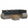 6-teiliges Gartenmöbel-Set und graue synthetische Rattankissen von , Gartensets - Ref: Foro24-3224996, Preis: 384,30 €, Rabat...