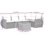 6-teiliges Gartenmöbel-Set und graue synthetische Rattankissen von , Gartensets - Ref: Foro24-3224996, Preis: 384,30 €, Rabat...