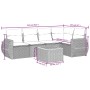 6-teiliges Gartenmöbel-Set und graue synthetische Rattankissen von , Gartensets - Ref: Foro24-3224996, Preis: 377,82 €, Rabat...