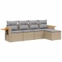 Gartensofa-Set mit Kissen, 5-teilig, beiges synthetisches Rattan von , Gartensets - Ref: Foro24-3226759, Preis: 305,43 €, Rab...