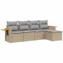 Gartensofa-Set mit Kissen, 5-teilig, beiges synthetisches Rattan von , Gartensets - Ref: Foro24-3226759, Preis: 309,82 €, Rab...