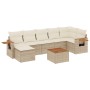 Gartensofa-Set mit beigen Kissen 8 Stück PE-Rattan von , Gartensets - Ref: Foro24-3227038, Preis: 536,50 €, Rabatt: %
