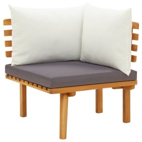 Garden corner sofa with solid acacia wood cushions by vidaXL, Modular outdoor sofas - Ref: Foro24-46673, Price: 99,01 €, Disc...