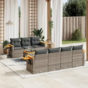 8-piece garden sofa set and gray synthetic rattan cushions by , Garden sets - Ref: Foro24-3226648, Price: 502,67 €, Discount: %
