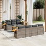 8-piece garden sofa set and gray synthetic rattan cushions by , Garden sets - Ref: Foro24-3226648, Price: 492,74 €, Discount: %