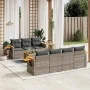 8-piece garden sofa set and gray synthetic rattan cushions by , Garden sets - Ref: Foro24-3226648, Price: 502,67 €, Discount: %