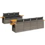 8-piece garden sofa set and gray synthetic rattan cushions by , Garden sets - Ref: Foro24-3226648, Price: 502,67 €, Discount: %