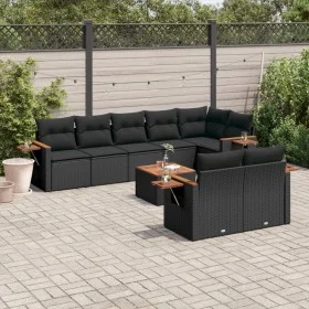 8-teiliges Gartensofa-Set und schwarze synthetische Rattankissen von , Gartensets - Ref: Foro24-3226993, Preis: 650,34 €, Rab...