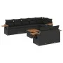 8-piece garden sofa set and black synthetic rattan cushions by , Garden sets - Ref: Foro24-3226993, Price: 649,87 €, Discount: %