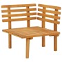 Garten-Ecksofa mit Kissen aus massivem Akazienholz von vidaXL, Modulare Sofas für den Außenbereich - Ref: Foro24-46673, Preis...