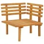 Garten-Ecksofa mit Kissen aus massivem Akazienholz von vidaXL, Modulare Sofas für den Außenbereich - Ref: Foro24-46673, Preis...