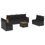 8-piece garden sofa set and black synthetic rattan cushions by , Garden sets - Ref: Foro24-3227574, Price: 517,40 €, Discount: %
