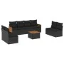 8-piece garden sofa set and black synthetic rattan cushions by , Garden sets - Ref: Foro24-3227574, Price: 518,38 €, Discount: %