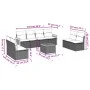 8-piece garden sofa set and black synthetic rattan cushions by , Garden sets - Ref: Foro24-3227574, Price: 518,38 €, Discount: %