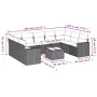 Garden sofa set 10 pieces with black synthetic rattan cushions by , Modular outdoor sofas - Ref: Foro24-3251742, Price: 652,8...