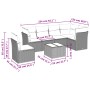 7-teiliges Gartensofa-Set und beigefarbene synthetische Rattankissen von , Gartensets - Ref: Foro24-3217709, Preis: 425,76 €,...