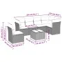 7-teiliges Gartensofa-Set und beigefarbene synthetische Rattankissen von , Gartensets - Ref: Foro24-3217709, Preis: 425,38 €,...