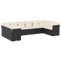Gartensofa-Set 10-teilig mit schwarzen synthetischen Rattankissen von , Gartensets - Ref: Foro24-3218196, Preis: 546,98 €, Ra...