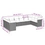 Gartensofa-Set 10-teilig mit schwarzen synthetischen Rattankissen von , Gartensets - Ref: Foro24-3218196, Preis: 546,98 €, Ra...