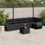 7-piece garden dining set and black synthetic rattan cushions by , Garden sets - Ref: Foro24-3221394, Price: 491,28 €, Discou...