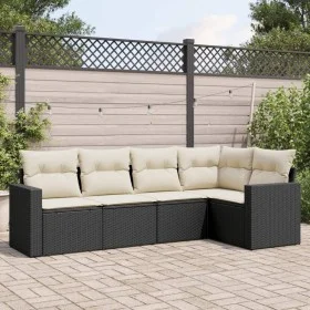 5-teiliges Gartenmöbel-Set und schwarze synthetische Rattankissen von , Gartensets - Ref: Foro24-3218916, Preis: 317,61 €, Ra...