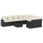 Gartensofa-Set 10-teilig mit schwarzen synthetischen Rattankissen von , Gartensets - Ref: Foro24-3219436, Preis: 549,28 €, Ra...