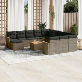 Gartensofa-Set mit Kissen, 13-teilig, graues synthetisches Rattan von , Gartensets - Ref: Foro24-3258994, Preis: 796,80 €, Ra...