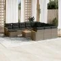 Garden sofa set with cushions 13 pieces gray synthetic rattan by , Garden sets - Ref: Foro24-3258994, Price: 796,80 €, Discou...