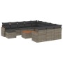 Garden sofa set with cushions 13 pieces gray synthetic rattan by , Garden sets - Ref: Foro24-3258994, Price: 781,68 €, Discou...
