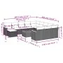 Garden sofa set with cushions 13 pieces gray synthetic rattan by , Garden sets - Ref: Foro24-3258994, Price: 796,80 €, Discou...
