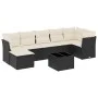 Set de sofás de jardín 8 piezas y cojines ratán sintético negro de , Conjuntos de jardín - Ref: Foro24-3217976, Precio: 463,8...