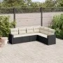 6-piece garden sofa set and black synthetic rattan cushions by , Garden sets - Ref: Foro24-3218996, Price: 367,32 €, Discount: %