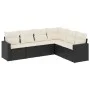 6-piece garden sofa set and black synthetic rattan cushions by , Garden sets - Ref: Foro24-3218996, Price: 367,32 €, Discount: %